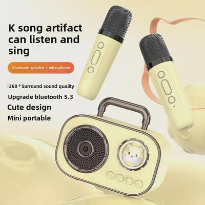 Portable Creative Space Capsule Bluetooth Speaker with Microphone for Outdoor Singing and Home KTV