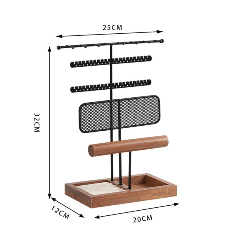 Efficient Jewelry Display Stand for Multifunctional Storage of Necklaces Earrings and Bracelets in Modern Home Decors