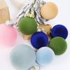 12pcs Velvet Christmas Balls Bulk Flocked Christmas Tree Ball Ornaments Plastic Balls Xmas Tree Decorative Hanging Ornaments