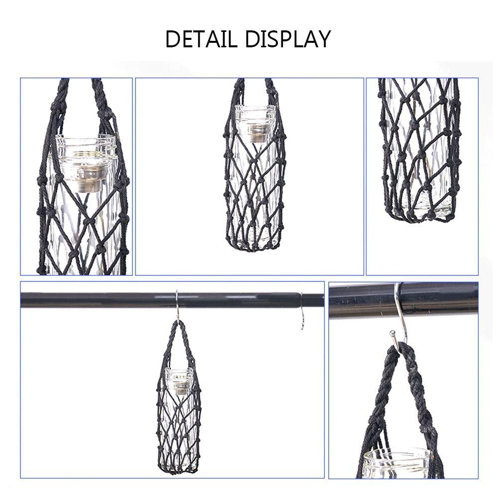 Weave Water Bottle Cover Manual Pouch Visible Bag Useful Cup Sleeve  For Sport Camping Accessories