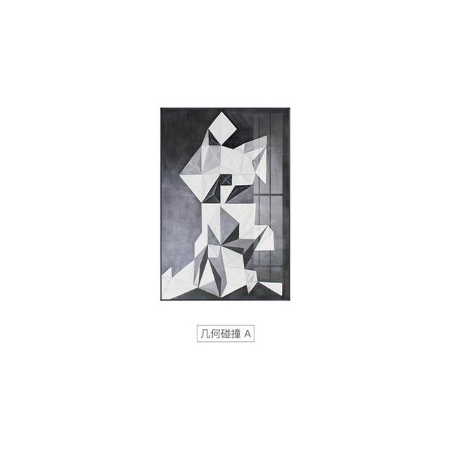 

Абстрактные геометрические столкновения холст картины постеры и печать простые черно-белые настенные рисунки картины для гостиной спальни 21*30cm
