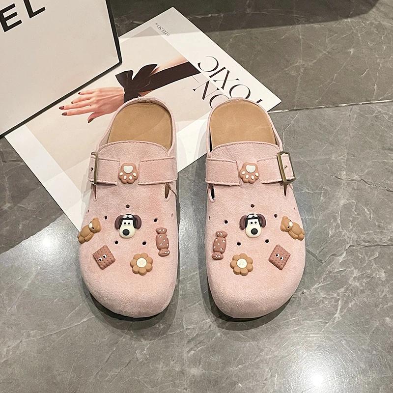 Fashion 2025 Women Sandals  With Arch Support Shoes Outdoor Beach Suede Clogs Slippers Suede Clogs Slippers Soft Insole Sandals