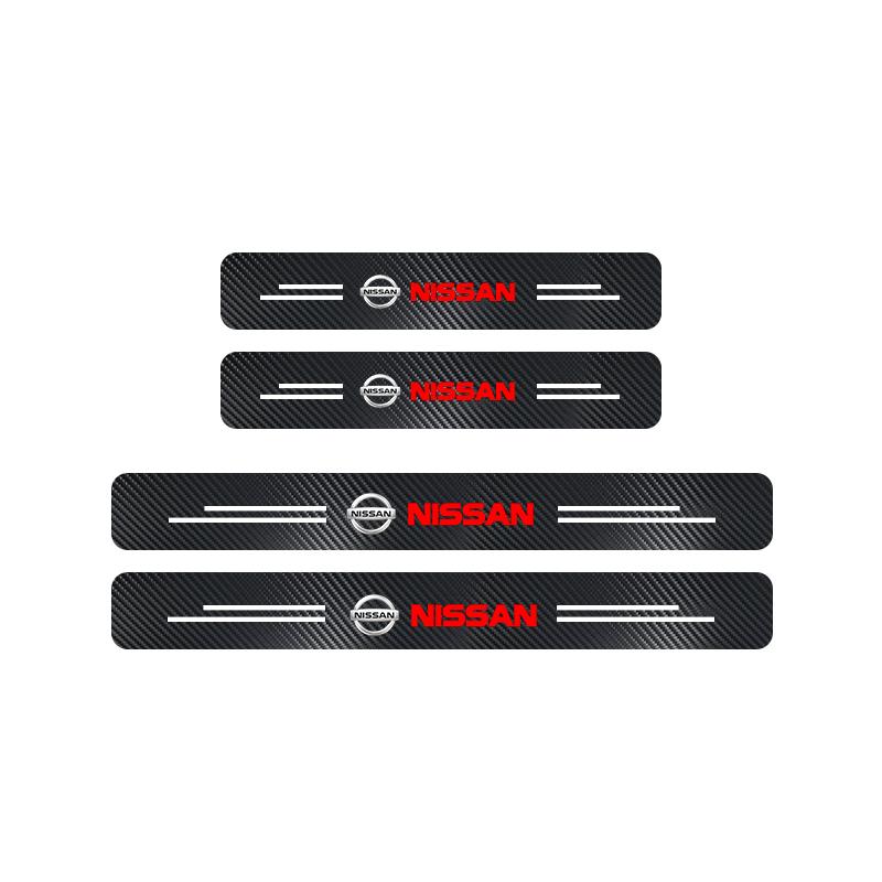 COHPQK1 Car Trunk Rear Bumper Protective Carbon fiber Leather Stickers for Nissan X-trail Qashqai Note Juke Sentra Patrol Navara Micra