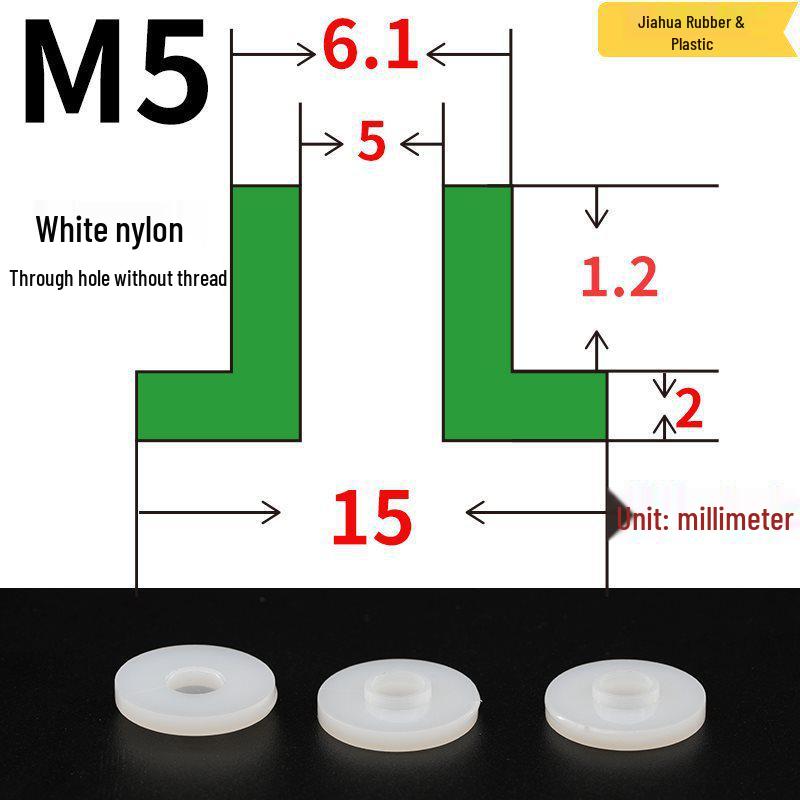 T-förmige Nylon-Dichtungsscheibe M3-M35 Gewinde Isolierabstandshalter