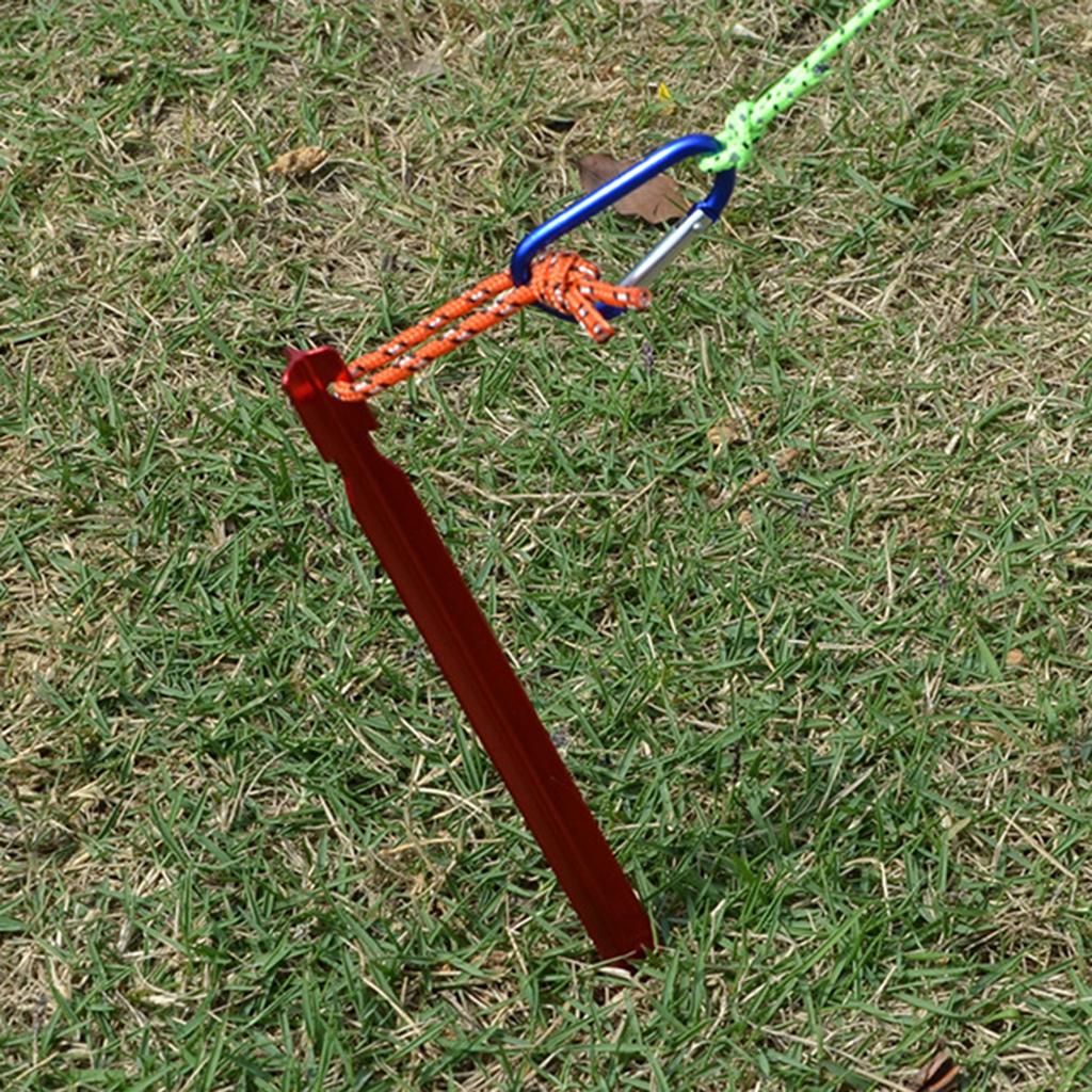 10Pcs Canopys Stake Aluminiums Alloys Tent Peg Yard Lawn Peg Outdoor Camping Stake for Fixings Tent Tarps Awnings Pad