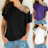 Womens Fashion Summer Loose Off Shoulder T-Shirt Short Sleeve Tops Blouse