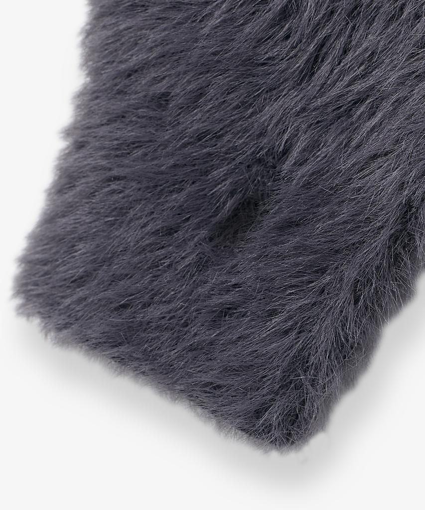 Yujen Soft Hairy Round Knit_Charcoal
