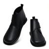 Mode Klassische Herren Slipper High Top Lässige Lederschuhe 2024 Neu Runde Zehenpartie Echtes Leder Chelsea Boots Allround Leder Stiefeletten