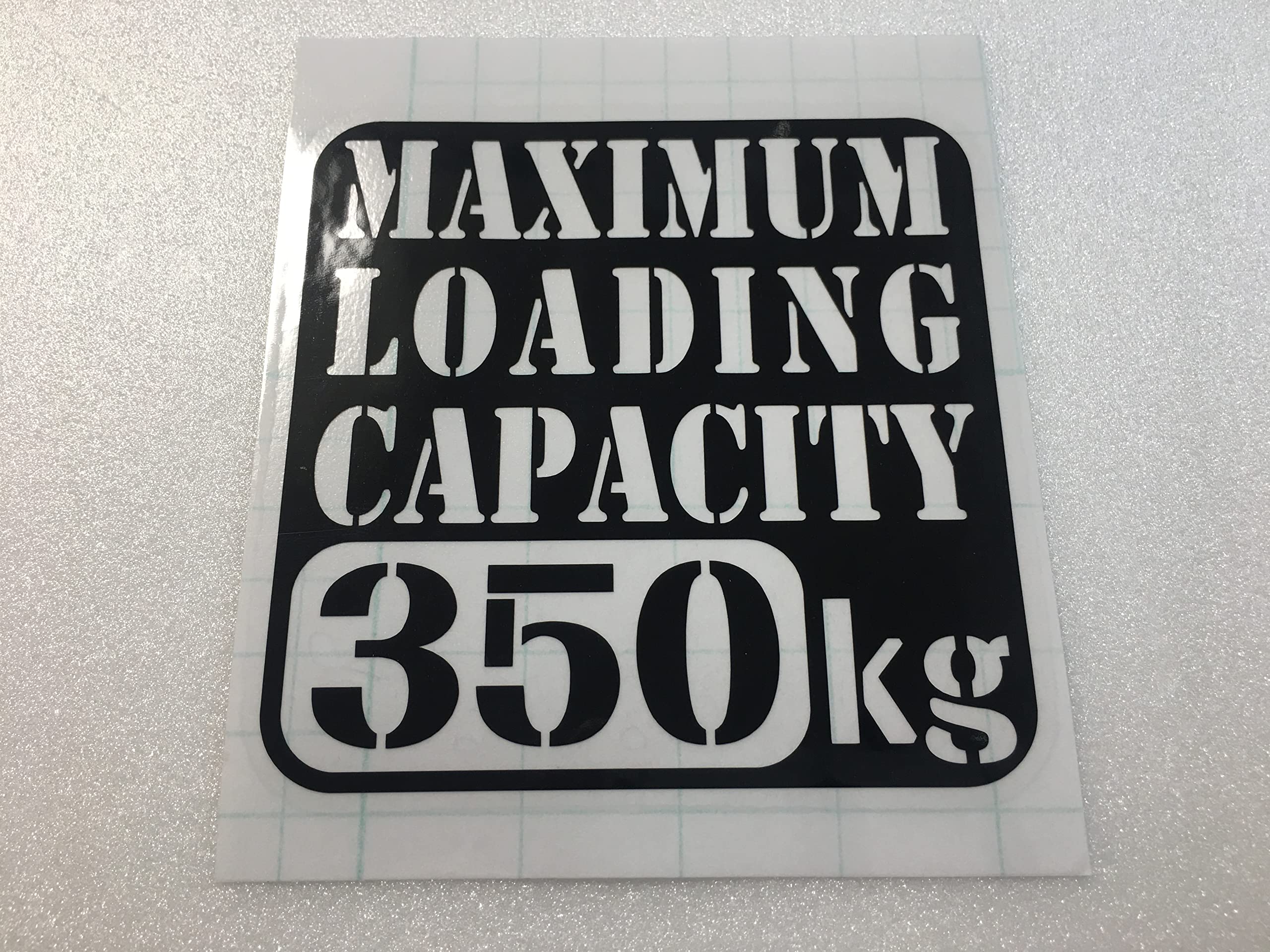 

x Максимальная грузоподъемность 350 кг Английский трафарет для резки наклеек [w-018-350] [1] [Черный] [10 см 10 см]