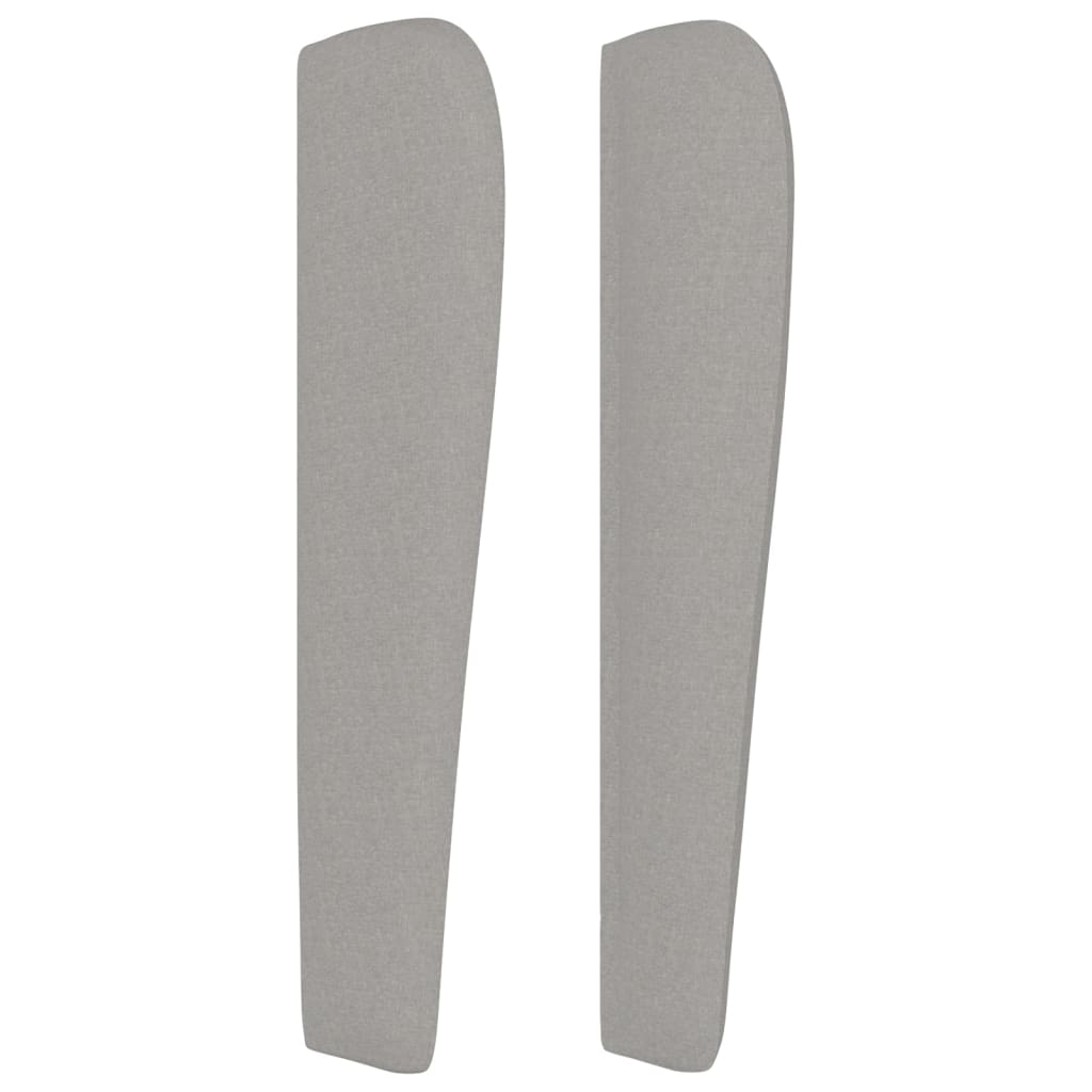 Vidaxl Wingback Headboard, Light Gray, 183X23X118/128 Cm, Fabric