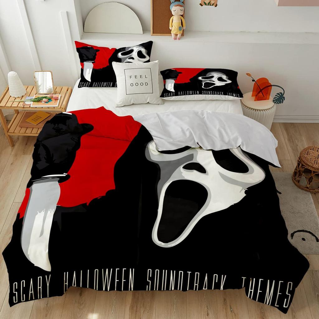 Horror Room Decorative Bedding Three-Piece Quilt Cover