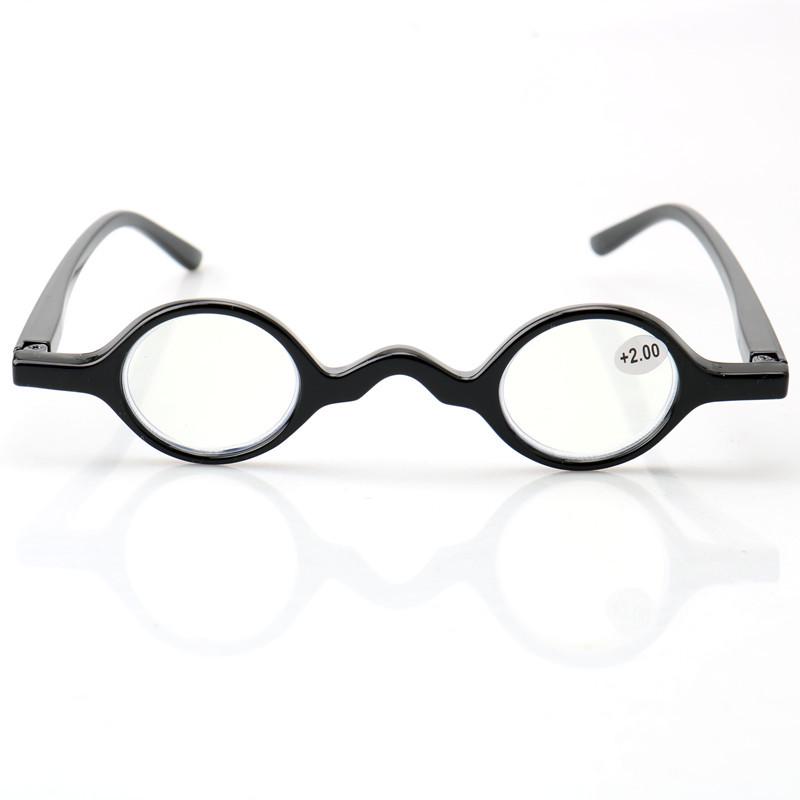 2023 Fashion Japanese Reading Glasses: Anti-Blue Light, Small Round Frame, Mini Spring Temples