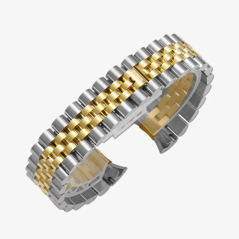 Watchbands For Rolex DATEJUST DAY-DATE OYSTERPERTUAL DATE Stainless Steel Watch Accessories Strap 17mm 20mm 21mm Watch Bracelet