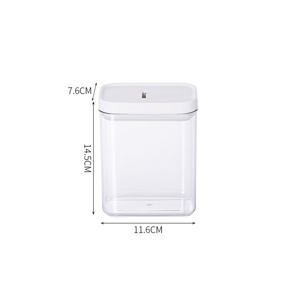 

Квадратный резервуар для муки и зерна, большая емкость, герметичная банка для хлопьев и конфет, кухонные принадлежности 800ml