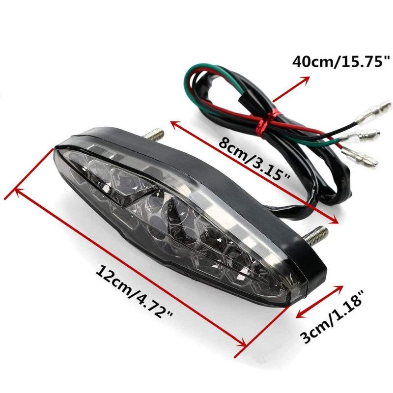 12v Motorcycle Brake Tail Lights 15 Led Bulbs Driving Light License Plate Led Lights Trailer Lights