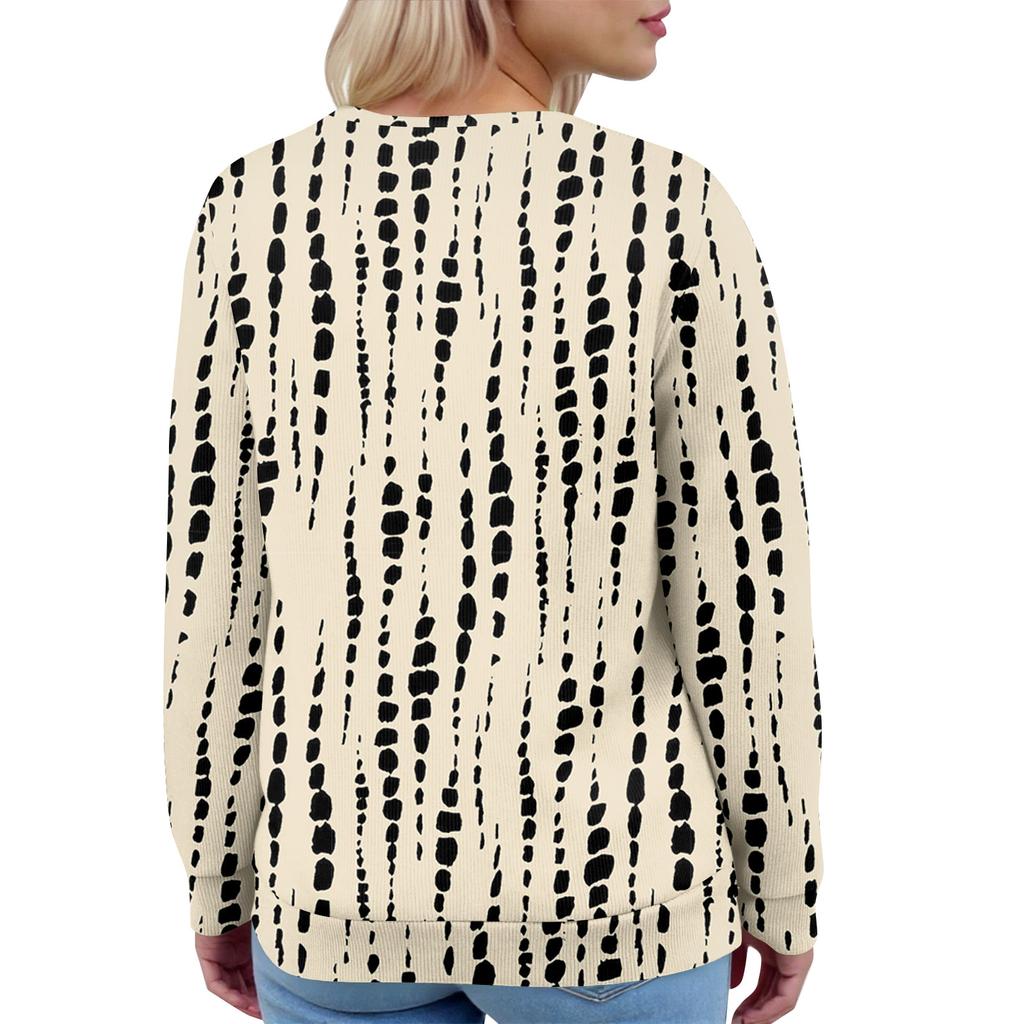 Damemote Langermet Christmas Snowman Snowflake Print Jakke Cardigan