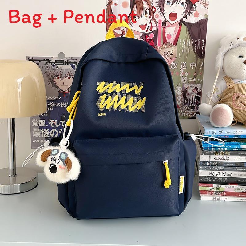 Sweet Candy Color Backpack For High School Girls With Nylon Material And Large Capacity