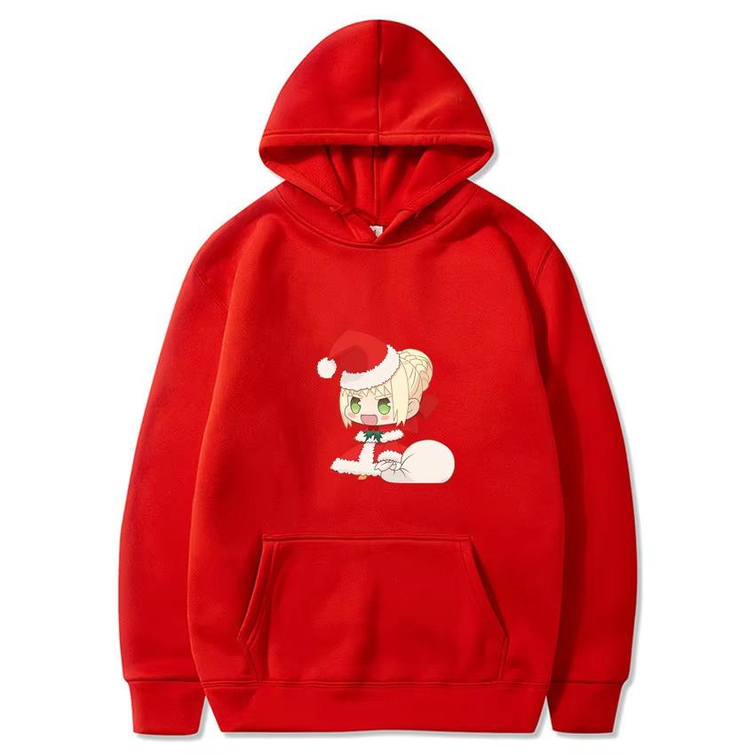 Chibi Santa Pullover Hooded Pullover Sweatshirt Printed Hoodie Street Fashion Trend Versatile Comfortable Casual Men's Clothing