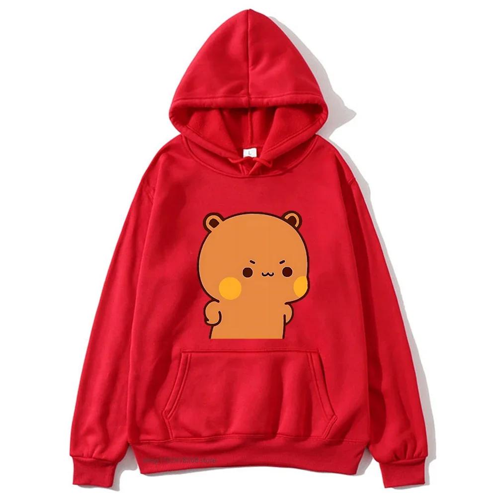 Cute Bubu Is Yelling At Dudu Hoodies for Men's Sweatshirt Women Couple Clothes Panda Bear Casual Kawaii Tops Fleece