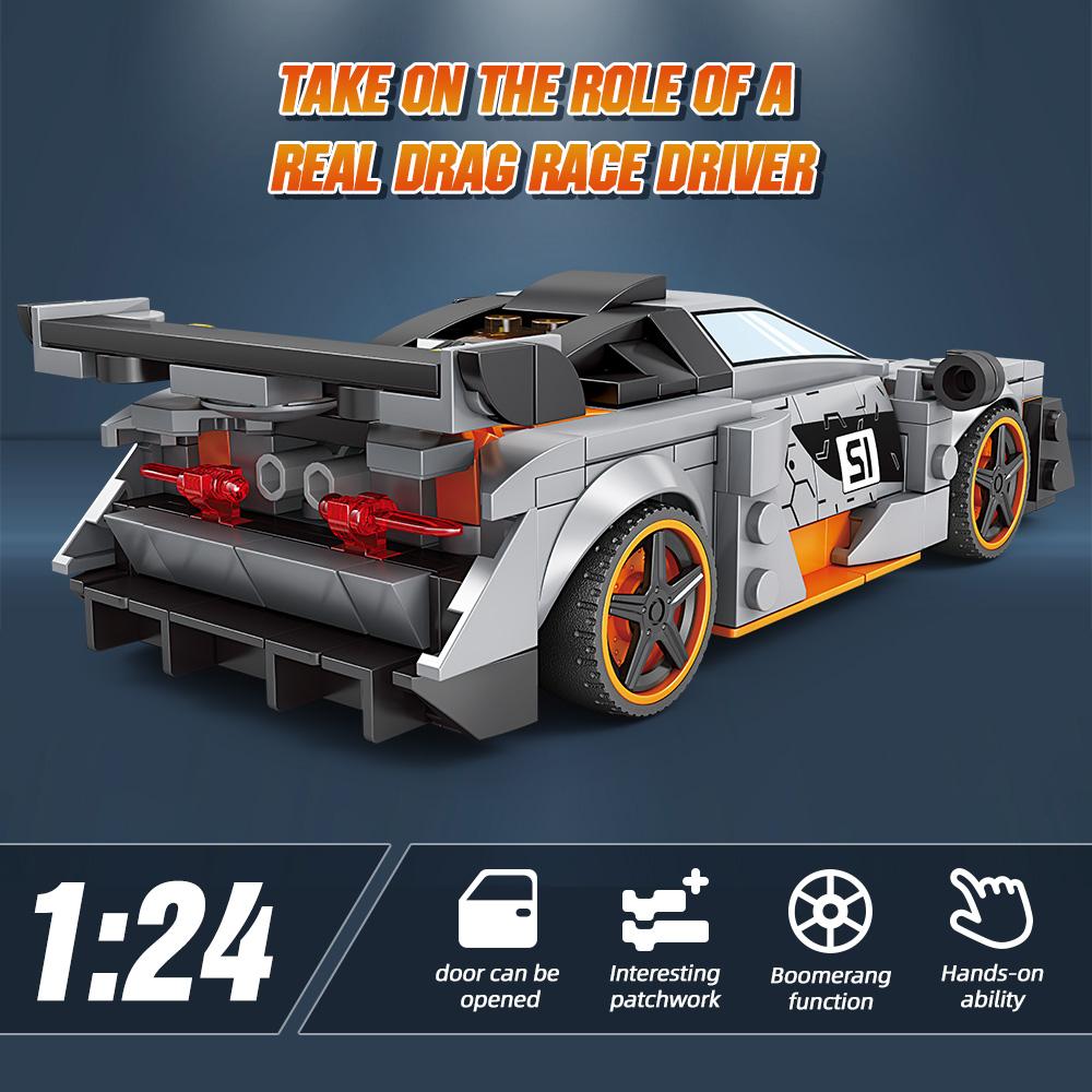 Racing Car Building Sets,Collectible Model Cars Construction Blocks,Buildable Supercar Model Race Car Set for  Adult