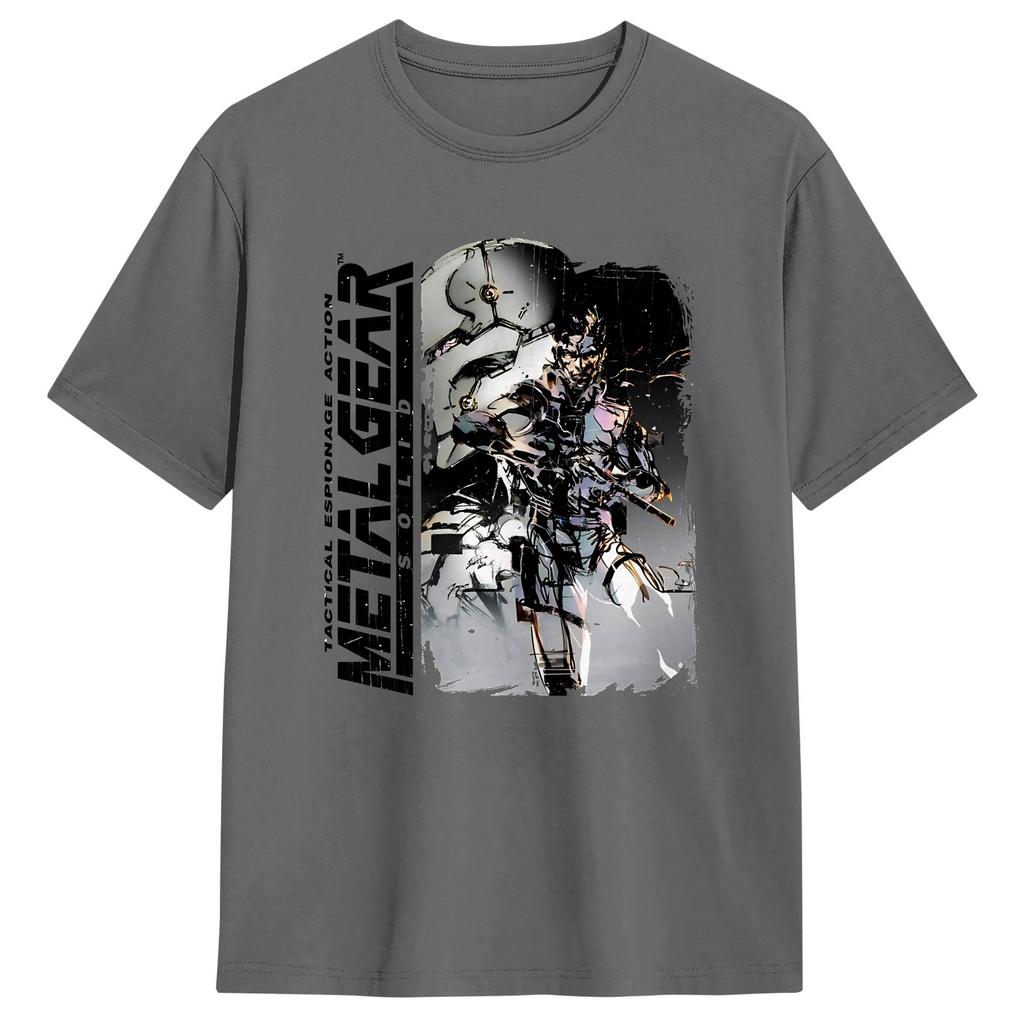 Mens TShirt Snake Metal Gear Solid Unique Pure Cotton Tees Short Sleeve  T Shirts Crew Neck Tops Printed