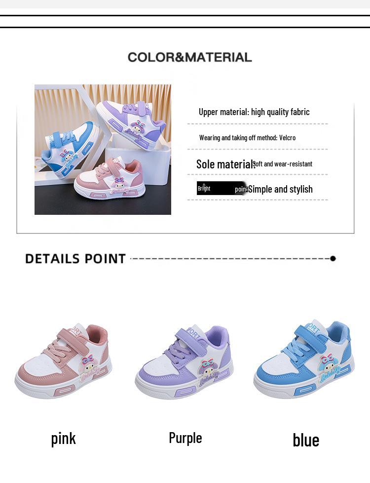 Breathable Lightweight Cartoon Toddler Skate Shoes - Soft Sole, Comfortable Low-Top Baby Walker Casual Shoes for Girls