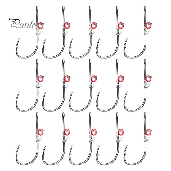 

15 шт. Гачок для кріплення живих креветок. Надміцний гачок із колючою вуглецевою сталлю з отвором. Риболовний гачок. Риболовні приналежності. 2