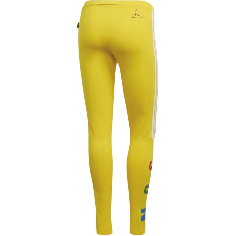 Adidas Pharrell Williams Retro Sports Tight Letter Comfortable Side Stripe Casual Pants Women pants Yellow FR9082