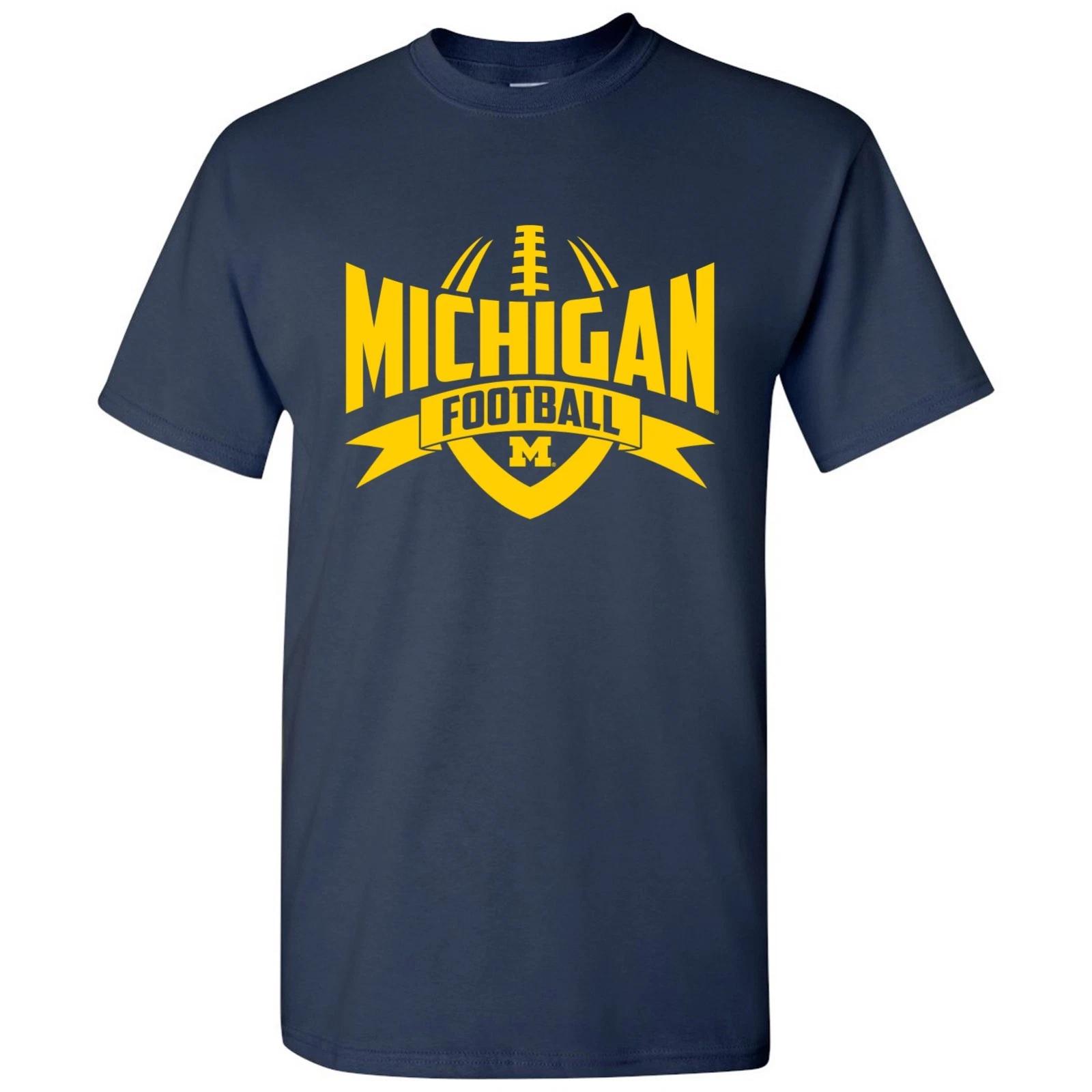 Michigan Wolverines Football Rush Licensed T-Shirt - Navy 4XL