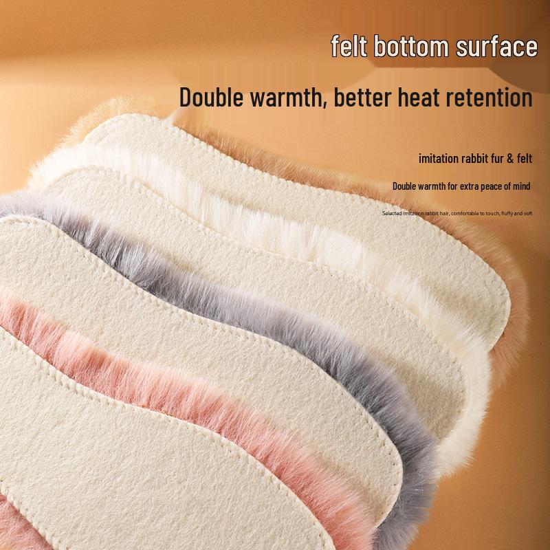Imitation Rabbit Fur Insoles - Men's & Women's Thick, Warm, Comfortable, Absorbent, Deodorant (2 Pairs, Newcomer Offer with Free Shipping)