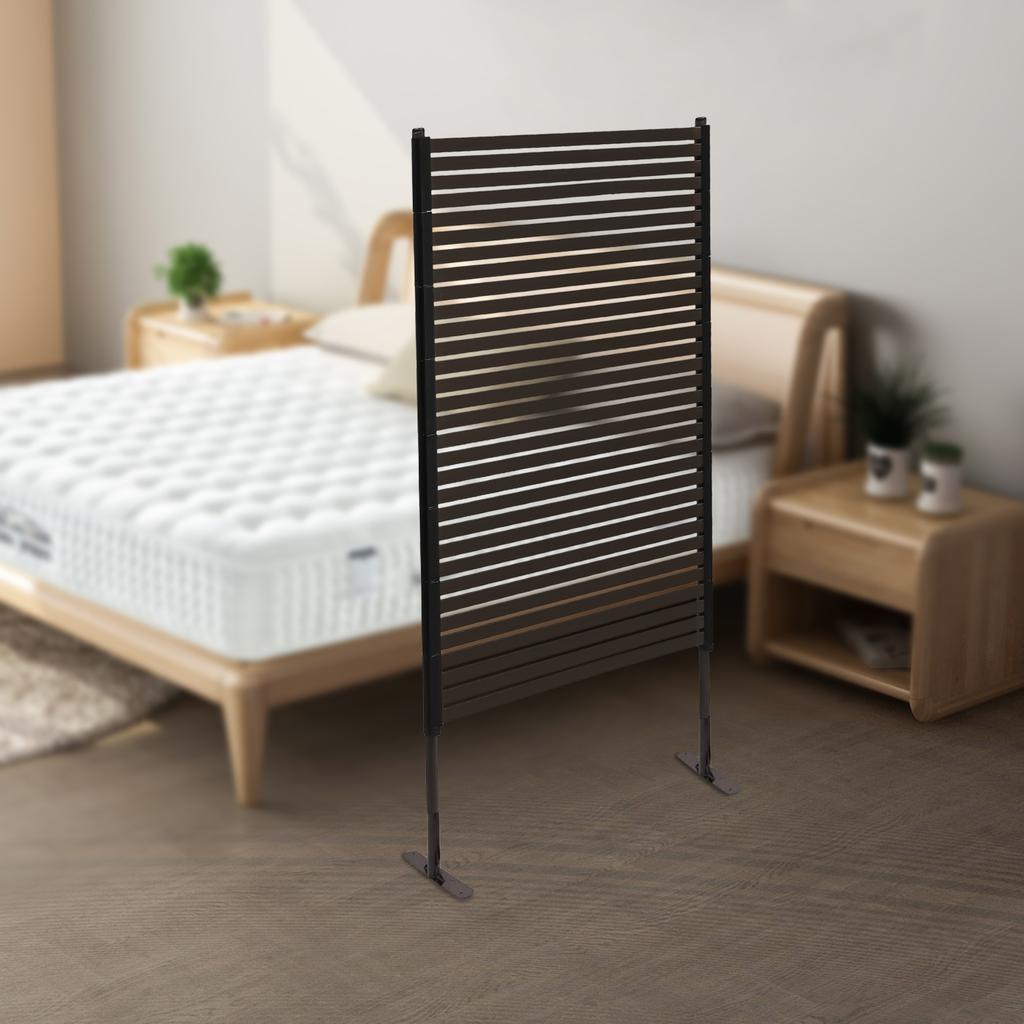 Privacy Screen with Stand, 3x5 Ft Garden Patio Partition, Decorative Backyard Fence Panel, Brown Windproof Room Divider, 1 Pack
