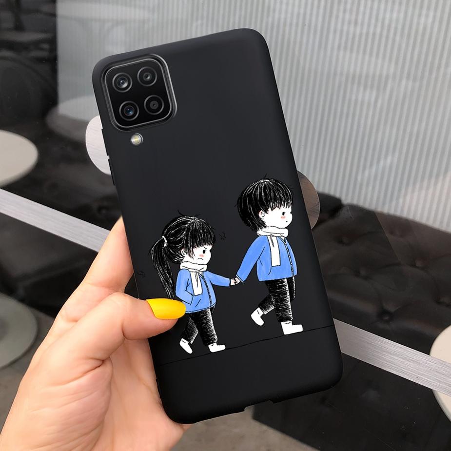 Für Samsung Galaxy A12 Hülle M12 F12 Cue Süßigkeiten Bemalte Abdeckung Weiche Silikon Handyhülle Für Samsung A12 M 12 GalaxyA12 Coque Bumper