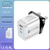 Universal Charger Power Adapter: Compatible with EU, US, UK, and AU Standards (1U + 2PD)
