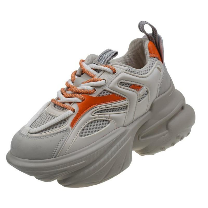 

Женская повседневная обувь Кроссовки на толстой платформе с танкеткой и скрытым каблуком Женская обувь для отдыха Летние кроссовки Женская дизайнерская обувь 35 белый