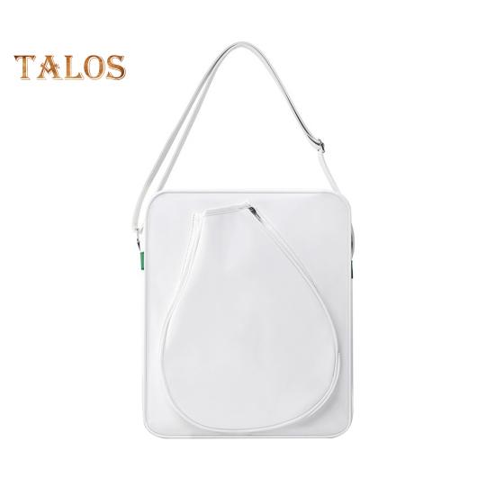 Tennis Bag Tennis Sling Crossbody Bag Large Capacity Faux Leather Racket Bag for Badminton Pickleball Racquets