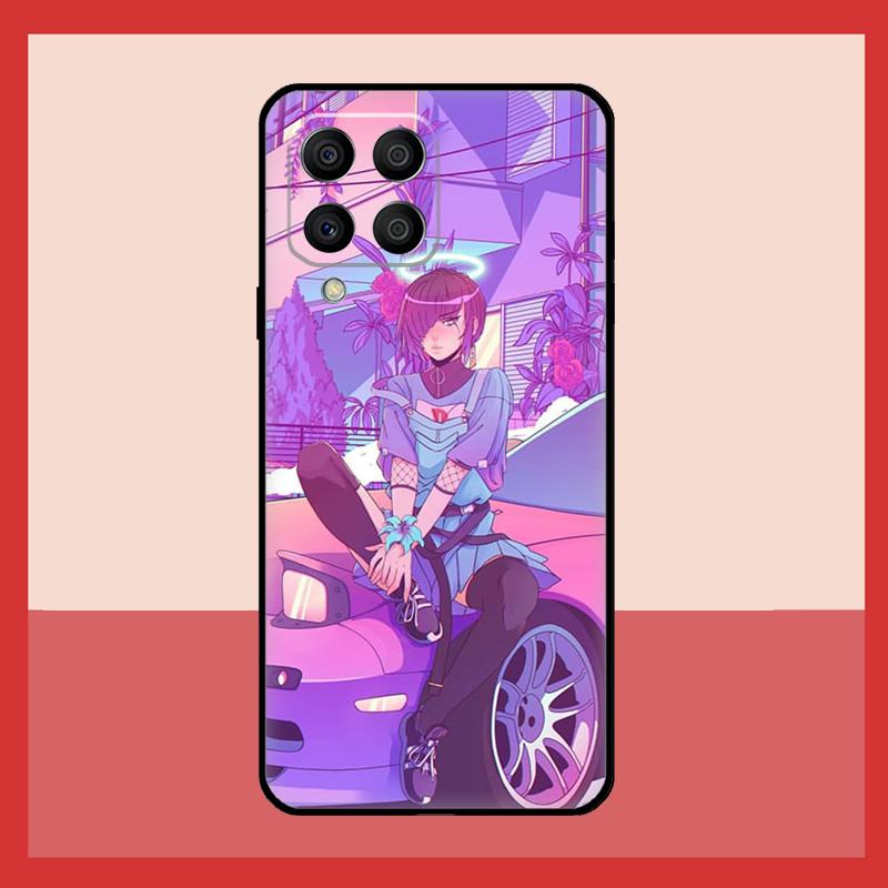 JDM Vaporwave Glitch Anime Case For Samsung Galaxy M11 M31 M14 M34 M54 M12 M32 M52 M15 M13 M06 M16 M36 M56 M53 M35 M55