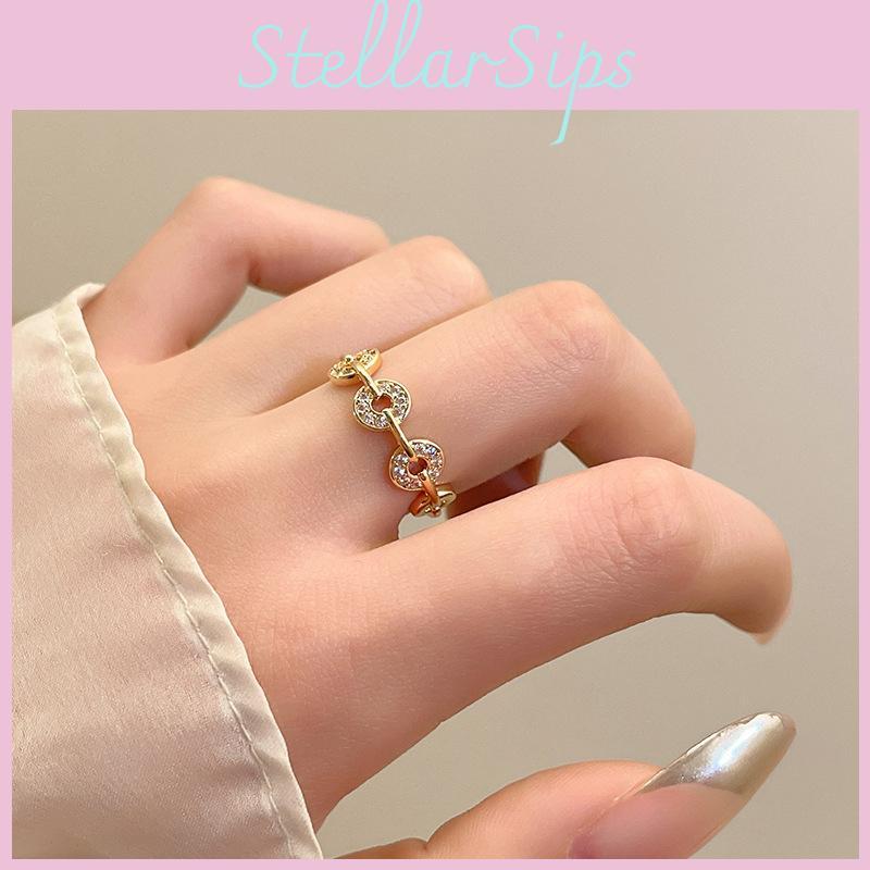 Einzigartiger Ring im neuen chinesischen Stil für Damen, elegant, modisch, verstellbares Fingerband