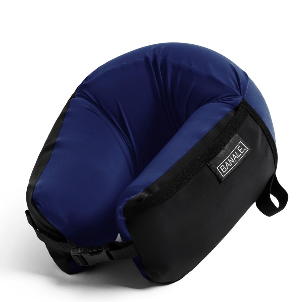 

BANALE OMNI PILLOW 3-in-1 Portable Memory Foam Neck Pillow, Navy (BA-001NV)