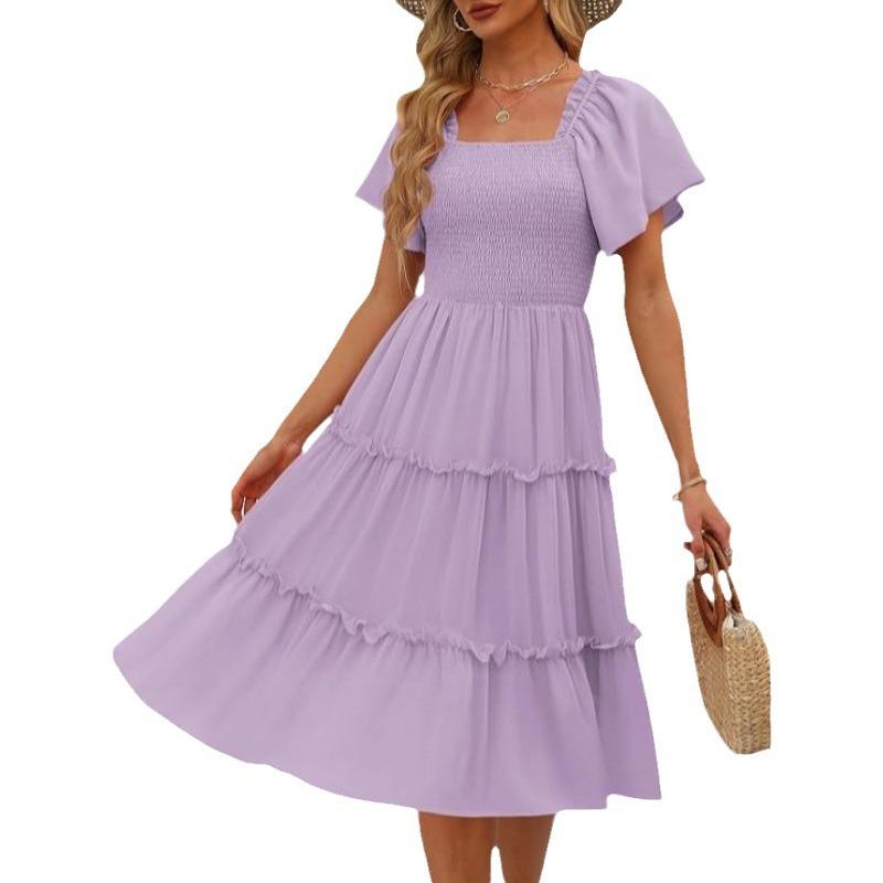 Sleeveless Bridle Pleated Fashionable and Sexy Dress