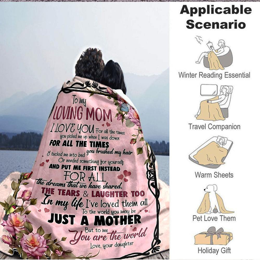 1pc Mother's Day Gift Blanket - Perfect Gift for Birthdays, Christmas & Halloween- Soft, Warm & Versatile yy250909158