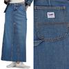 Lee Carpenter Skirt Workwear Cobalt Gleam Long Denim Skirt W28