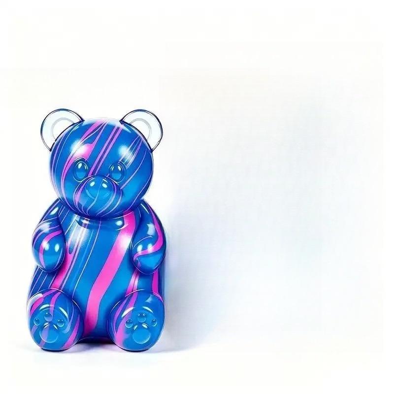 Farbiger Gummibärchen Quetschspielzeug Waschbar Tragbar Stressabbau Jelly Bear Fidget Squishy Spielzeug Sensorische Entspannung Geschenk