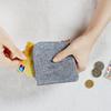 Fashion Wool Felt Mini Coin Purse Wallet Women Men Change Bag Credit Card ID Holder Wallets Key Chain Mini Bag Felt Retro Bag