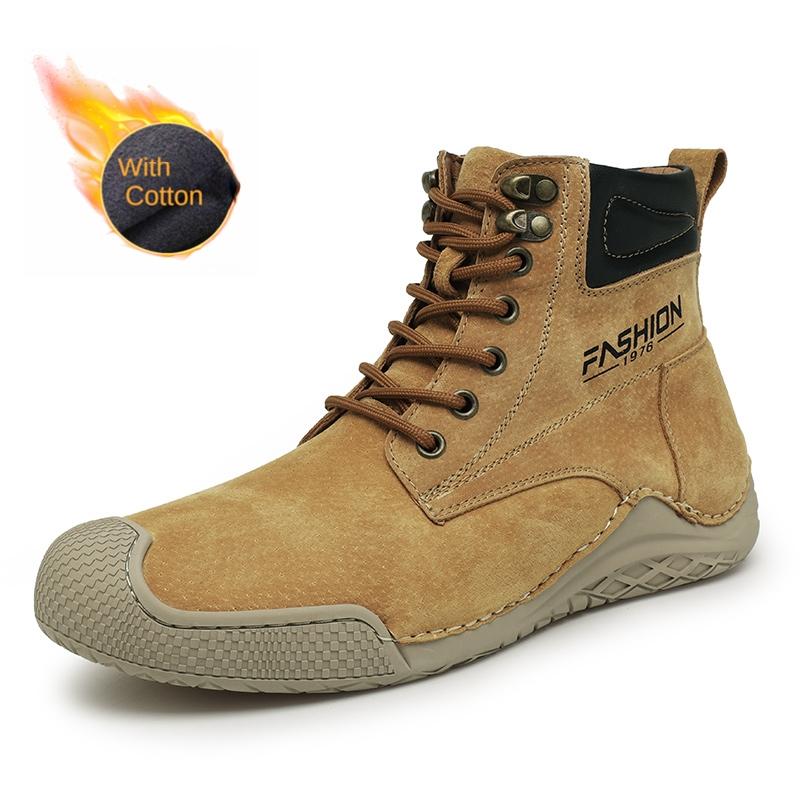Heiß verkaufende Herren Outdoor-Wanderschuhe von hoher Qualität Winterwarme Plüsch High Top Schuhe Herren Sportschuhe Trendige Arbeitsstiefel