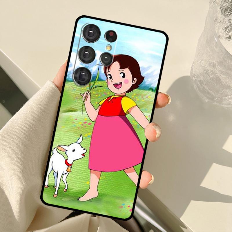 Capa de desenho animado Heidi para Samsung Galaxy S23 S22 Ultra S20 FE Note 20 Note 10 S8 S9 S10 Plus S21 Ultra