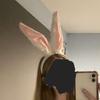 Plush Rabbit Ear Hair Clip - Cute Animal Ears Headband for Christmas & Halloween Decorations