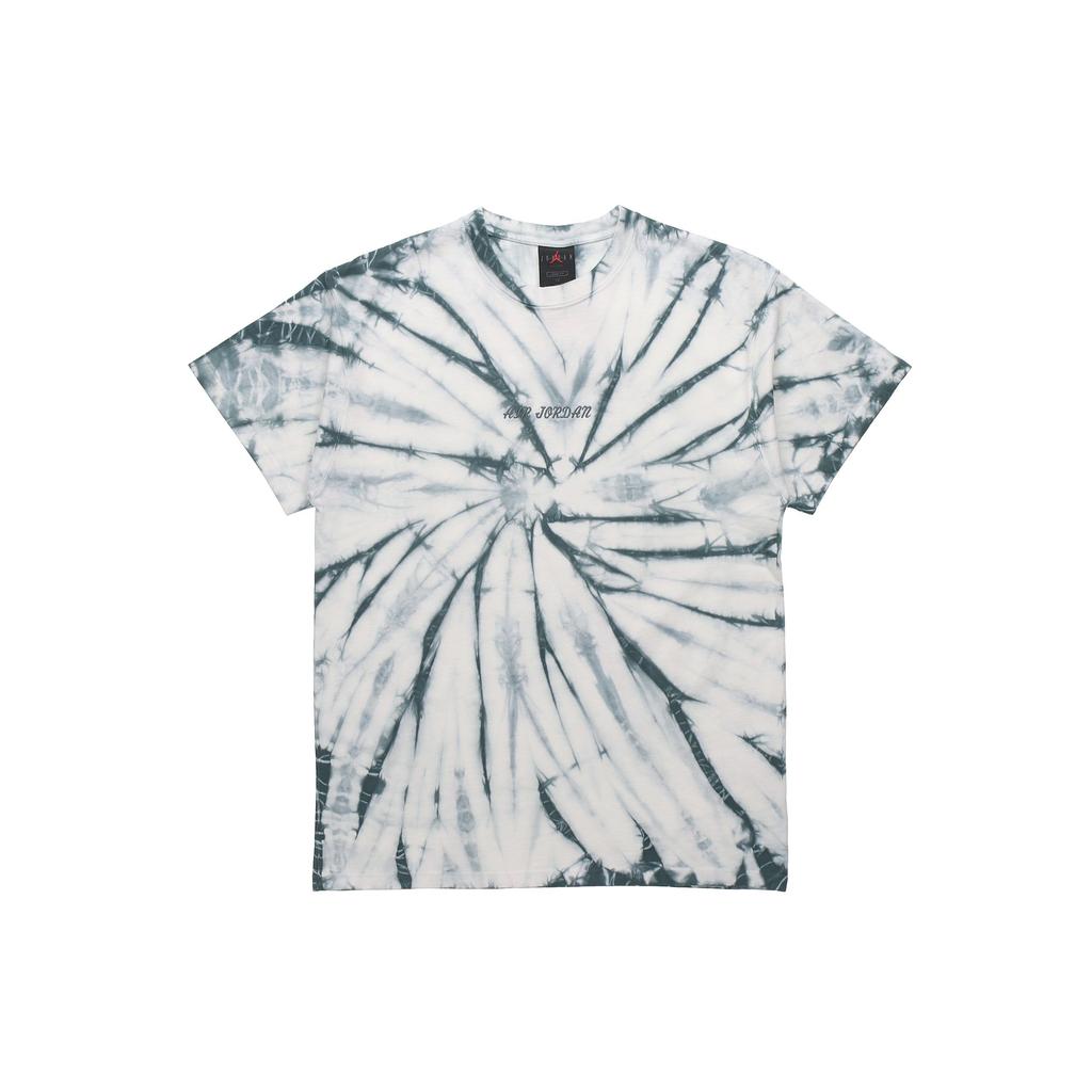 Air Jordan Tie-Dye Print Loose Knit Short Sleeve T-shirt Men Tops Pine-Green DQ3903-101