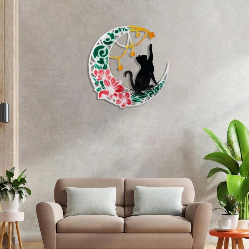 DIY Resin Casting Mold Pendant Moulds Craft Molds Moon Shape Wall Decorations Ornament Molds Silicone Material for Craft