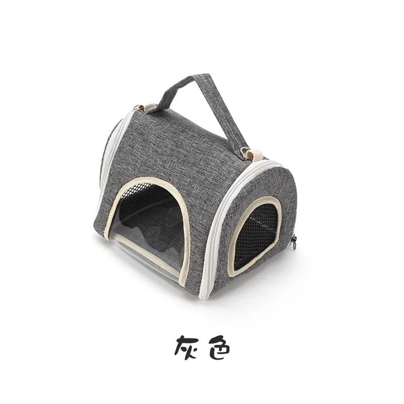 

Parrot and pet tote bags, lightweight backpacks for birds, rattan folding cages, outdoor transportation accessories for parrots 15x12x13cm серый