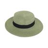 Beach Hat with Wrap-Around Brim, UV Protection Breathable Natural Straw Hat, Flat Top Summer Sun Hat for Beach Vacation Tropical Travel Outdoor